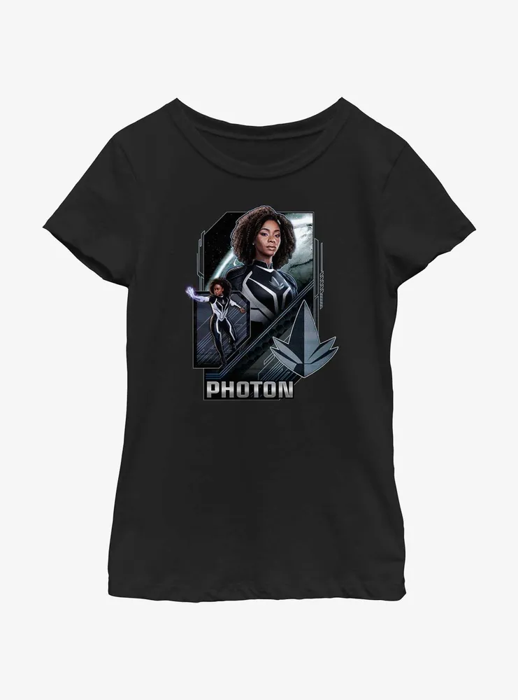 Marvel The Marvels Photon Badge Youth Girls T-Shirt