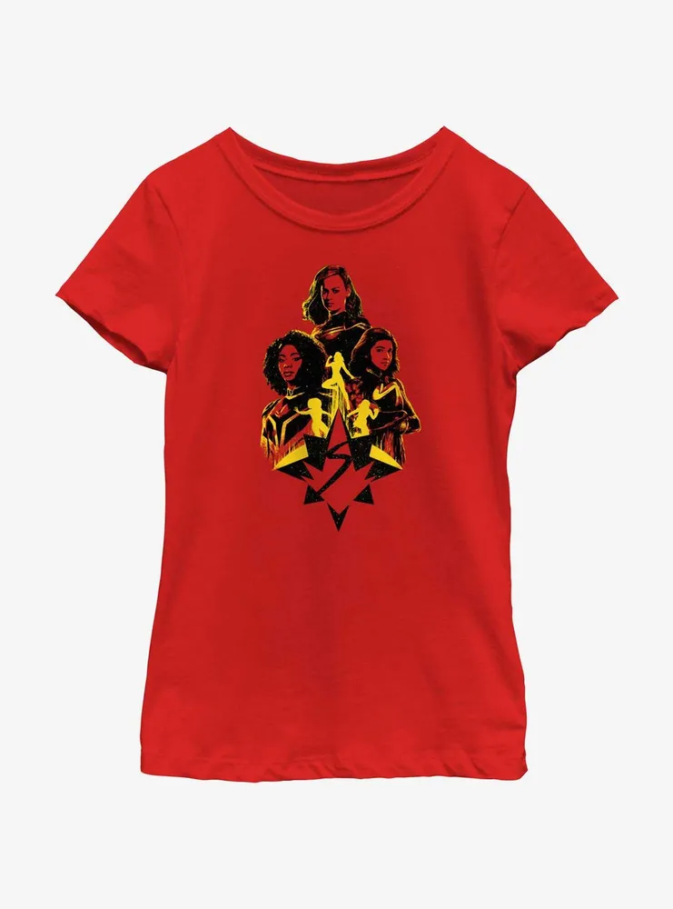 Marvel The Marvels Team Icon Youth Girls T-Shirt