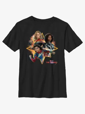 Marvel The Marvels Trio Logo Youth T-Shirt