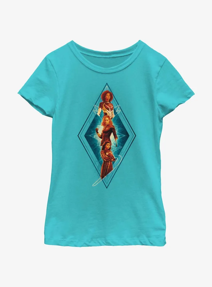 Marvel The Marvels Totem Team Youth Girls T-Shirt