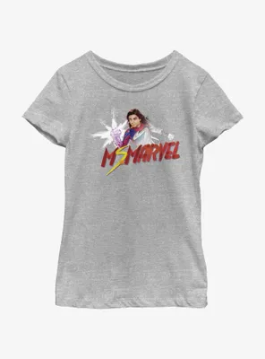 Marvel The Marvels Ms. Color Sketch Youth Girls T-Shirt