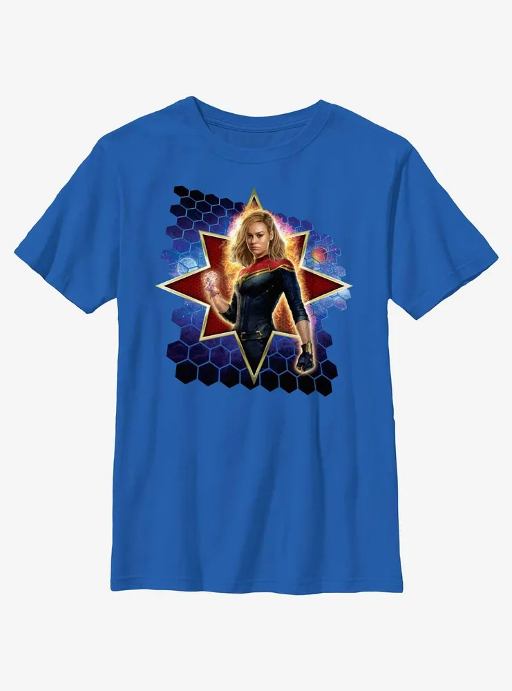 Marvel The Marvels Captain Hero Bust Youth T-Shirt