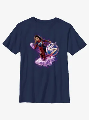 Marvel The Marvels Ms. Hero Pose Youth T-Shirt