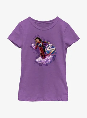 Marvel The Marvels Ms. Hero Pose Youth Girls T-Shirt