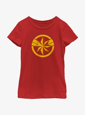 Marvel The Marvels Captain Insignia Youth Girls T-Shirt