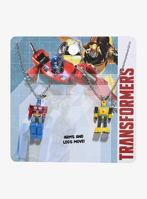 Transformers Optimus Prime & Bumblebee Best Friend Necklace Set