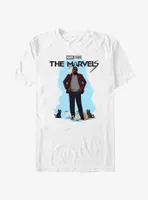Marvel The Marvels Nick Fury Cat Attack T-Shirt
