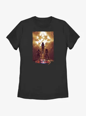 Marvel The Marvels Rising Heroes Poster Womens T-Shirt