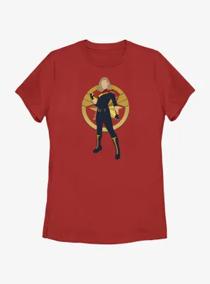 Marvel The Marvels Captain Silhouette Womens T-Shirt