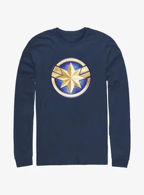 Marvel The Marvels Captain Logo Long-Sleeve T-Shirt