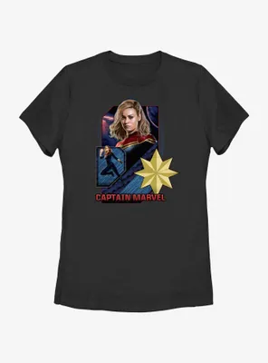 Marvel The Marvels Captain Badge Womens T-Shirt