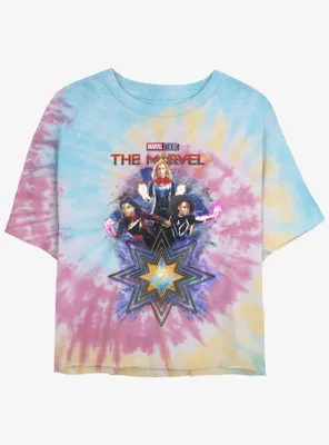 Marvel The Marvels Fabulous Tie-Dye Womens Crop T-Shirt BoxLunch Web Exclusive