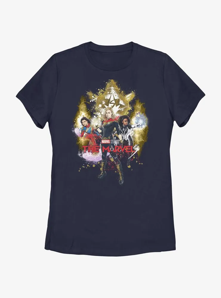 Marvel The Marvels Splatter Power Womens T-Shirt BoxLunch Web Exclusive