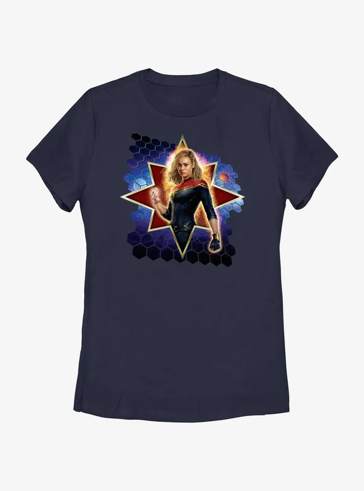 Marvel The Marvels Captain Hero Bust Womens T-Shirt