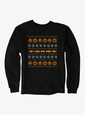 Ugly Chirstmas Pumpkin Skull Candy Sweatshirt