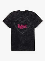 Bratz Barb Wire Heart Mineral Wash T-Shirt