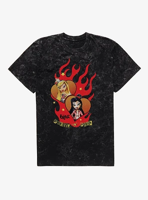 Bratz Hearts Flames Mineral Wash T-Shirt