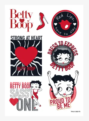 Betty Boop Strong At Heart Kiss-Cut Sticker Sheet