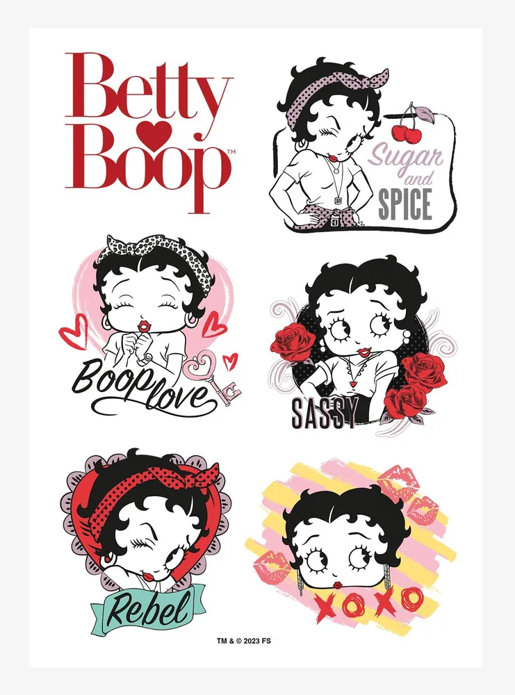 Betty Boop Emotion Faces Kiss-Cut Sticker Sheet