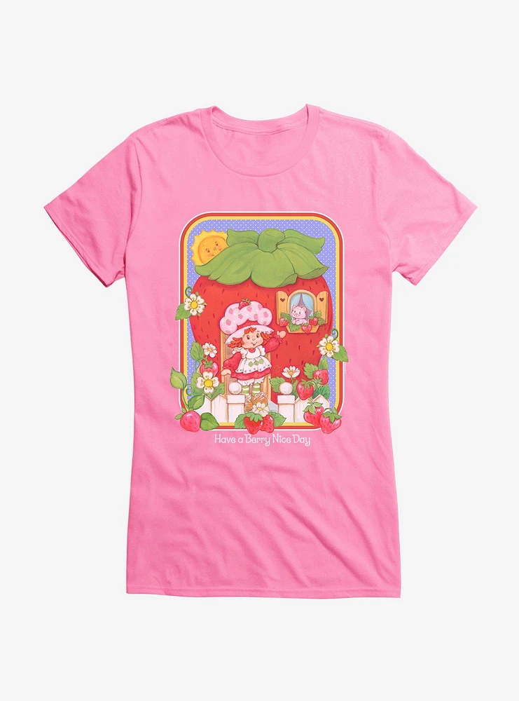 Strawberry Shortcake & Custard Have A Berry Nice Day Girls T-Shirt