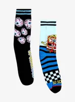 SpongeBob SquarePants Eyeballs Crew Socks 2 Pair