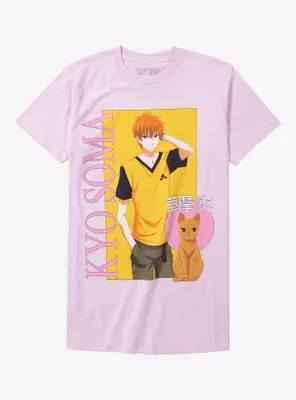 Fruits Basket Kyo Pink Panel Boyfriend Fit Girls T-Shirt