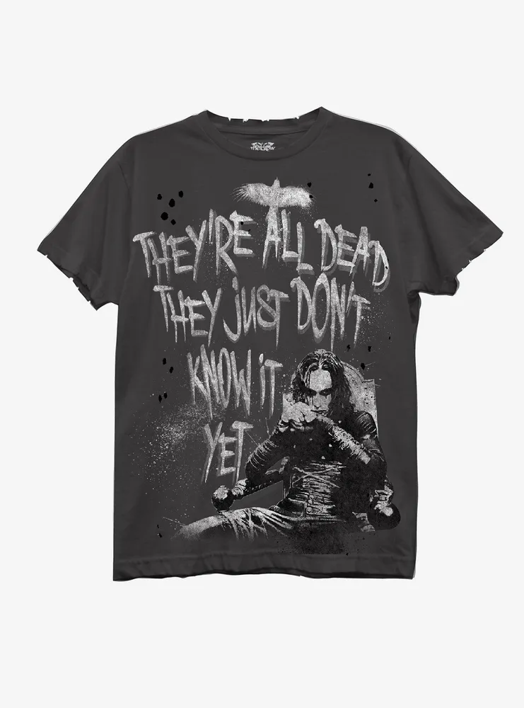 The Crow Quote Destructed Boyfriend Fit Girls T-Shirt