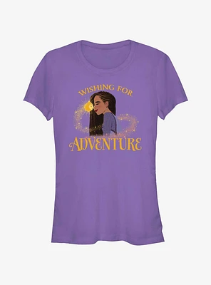 Disney Wish Asha and Star Wishing For Adventure Girls T-Shirt