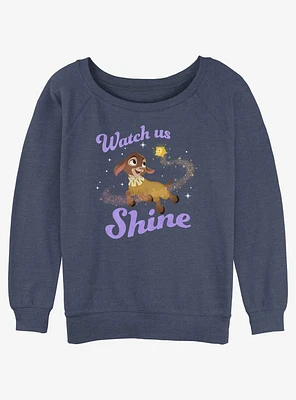 Disney Wish Watch Us Shine Girls Slouchy Sweatshirt