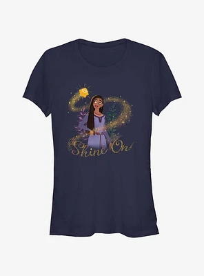 Disney Wish Shine On Asha and Star Girls T-Shirt