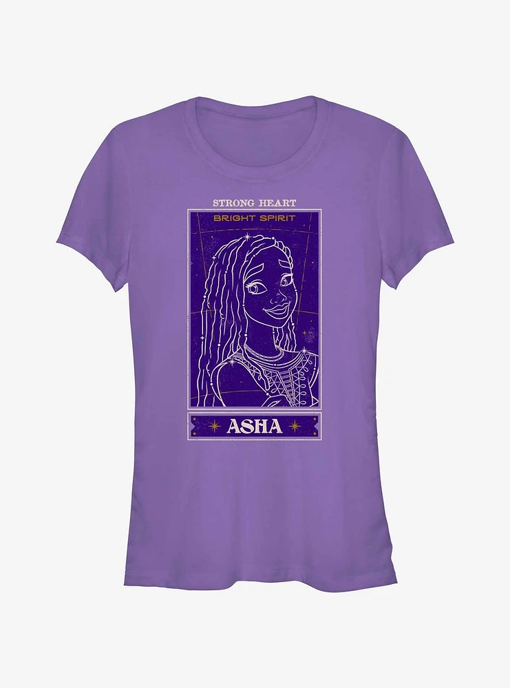 Disney Wish Strong Heart Asha Card Girls T-Shirt