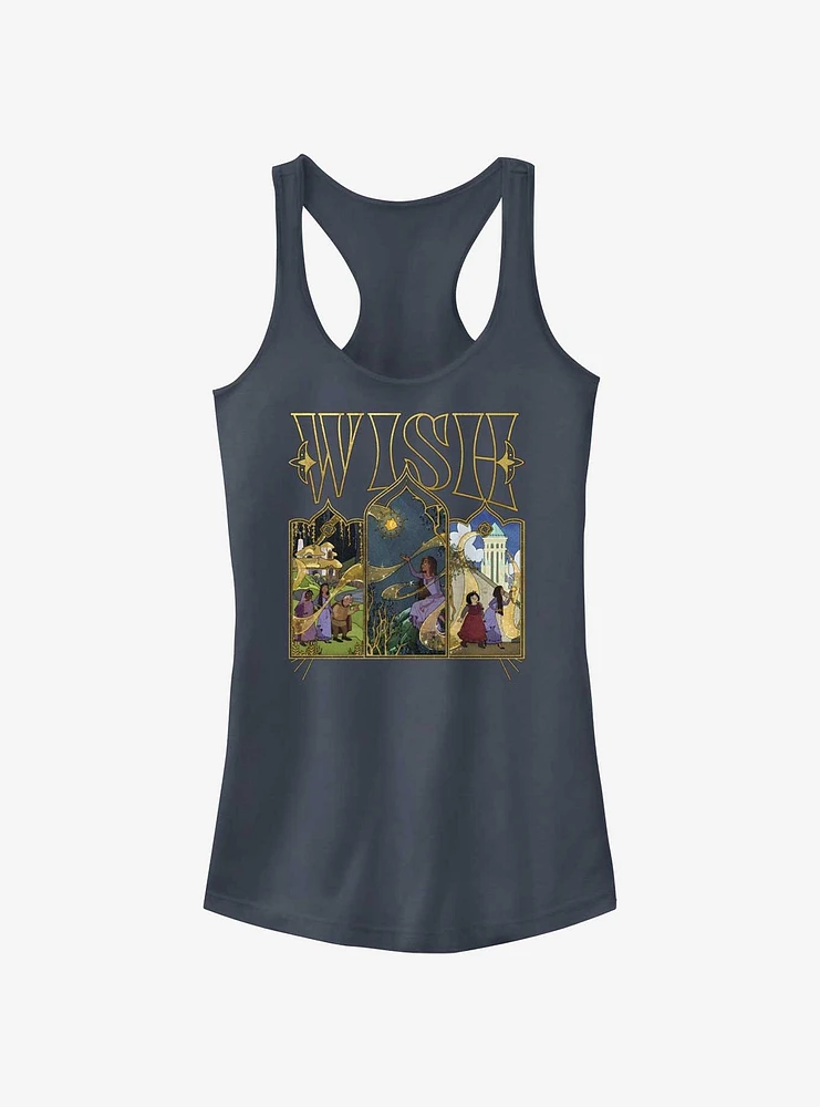 Disney Wish Triptych Art Girls Tank