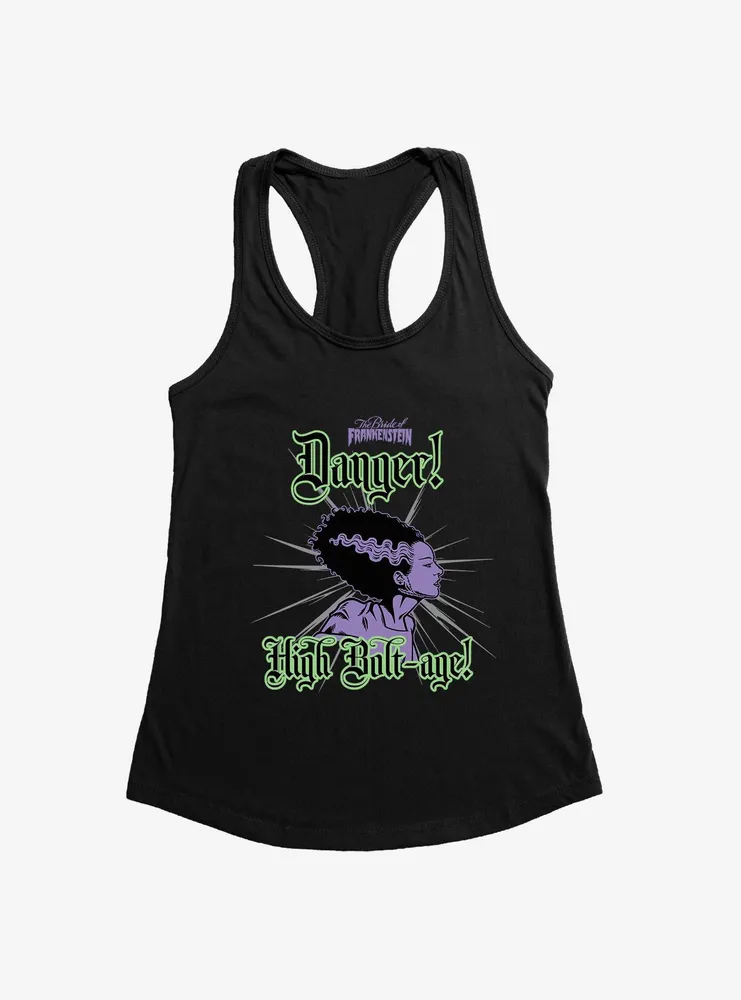 Bride Of Frankenstein Danger High Bolt-age Womens Tank Top