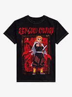 Demon Slayer: Kimetsu No Yaiba Rengoku Frame Splatter T-Shirt