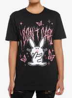 It's Happy Bunny I Don't Care Girls Oversized T-Shirt