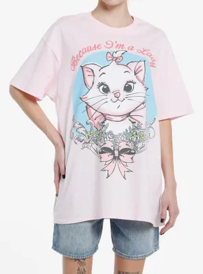 Disney The Aristocats Marie Filigree Girls Oversized T-Shirt