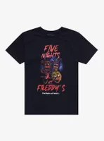 Five Nights At Freddy's Character Faces Boyfriend Fit Girls T-Shirt