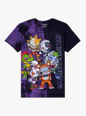 Five Nights At Freddy's: Security Breach Chibi Split Dye Boyfriend Fit Girls T-Shirt