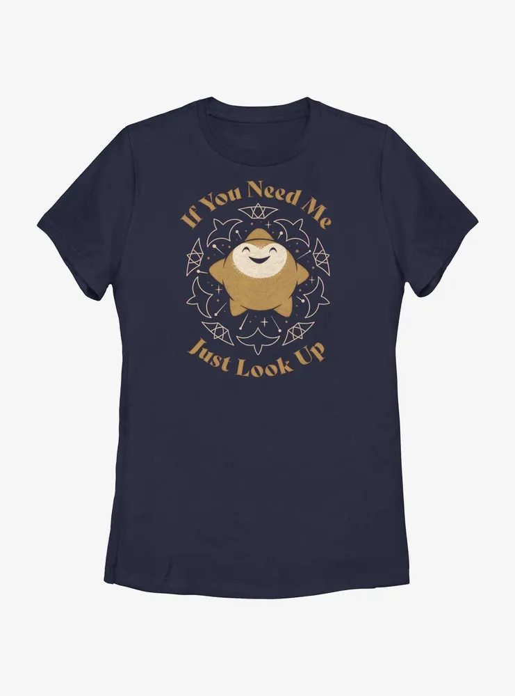 Disney Wish Star If You Need Me Just Look Up Womens T-Shirt