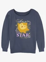 Disney Wish I'm A Star Womens Slouchy Sweatshirt