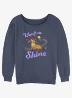 Disney Wish Watch Us Shine Womens Slouchy Sweatshirt