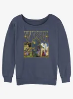 Disney Wish Triptych Art Womens Slouchy Sweatshirt