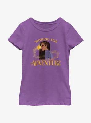 Disney Wish Asha and Star Wishing For Adventure Youth Girls T-Shirt