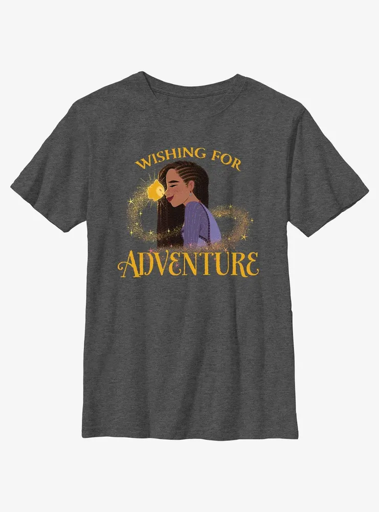 Disney Wish Asha and Star Wishing For Adventure Youth T-Shirt