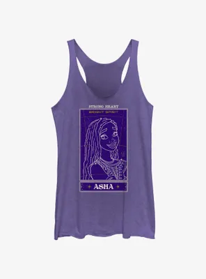 Disney Wish Strong Heart Asha Card Womens Tank Top