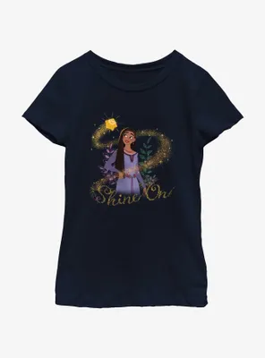 Disney Wish Shine On Asha and Star Youth Girls T-Shirt