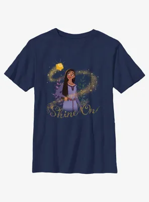 Disney Wish Shine On Asha and Star Youth T-Shirt
