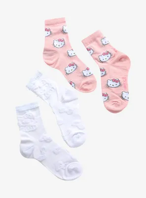 Hello Kitty Knit Crew Socks 2 Pair