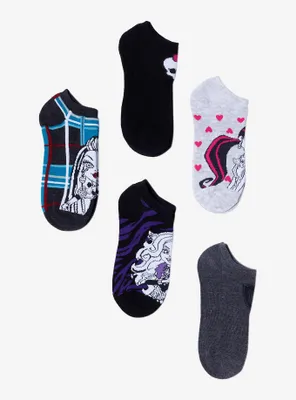Monster High Characters No-Show Socks 5 Pair