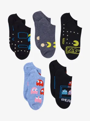 Pac-Man Retro No-Show Socks 5 Pair